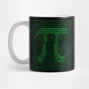 Math Pi Symbol and Digits - Irrational number Mug